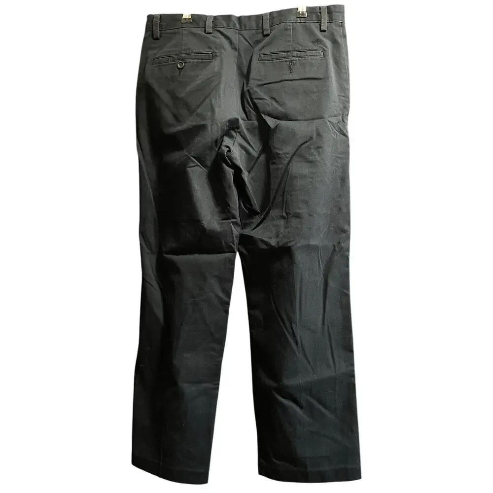 Dockers Blue Chino D3 Pants Flat Classic Fit Black Flat Mens 33 x 30